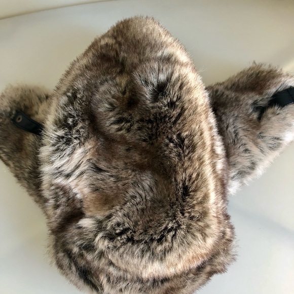 Men’s winter imitation fur aviator hat - Picture 3 of 5